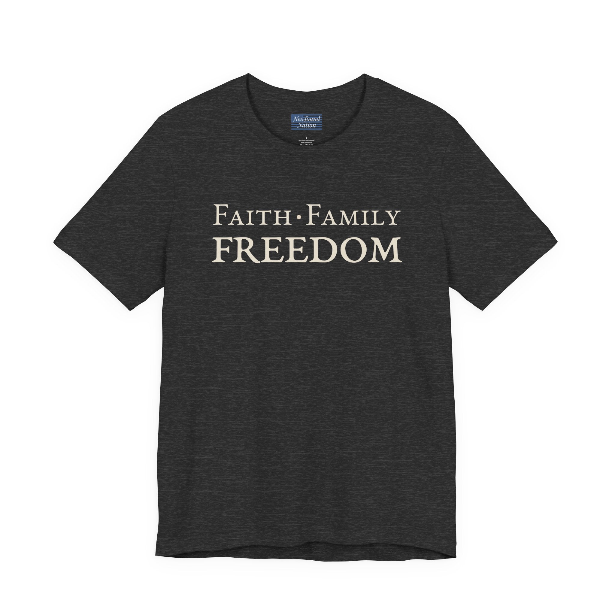Faith. Family. Freedom. — Bold Stacked Tee (Unisex)
