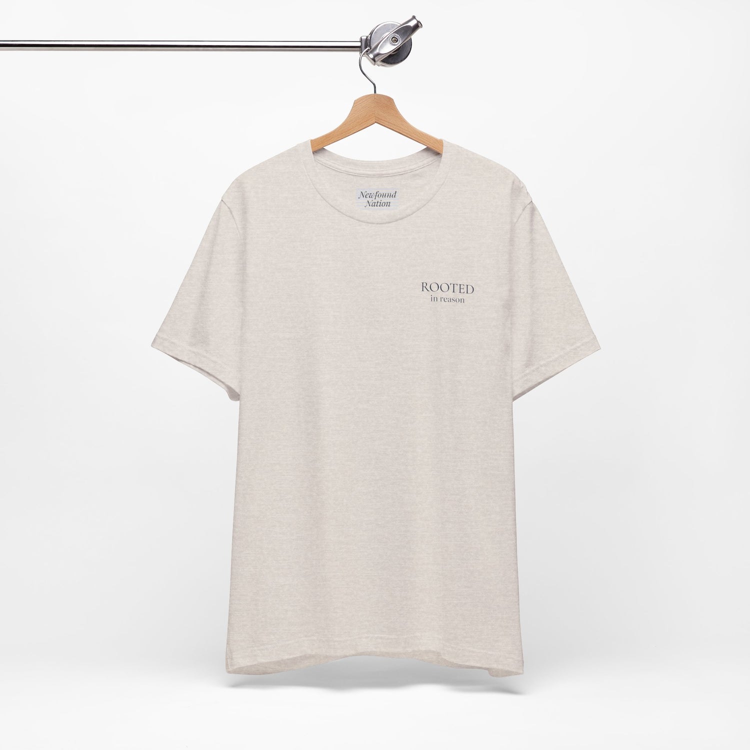 “Rooted in Reason — Subtle Left-Chest Tee (Unisex)”