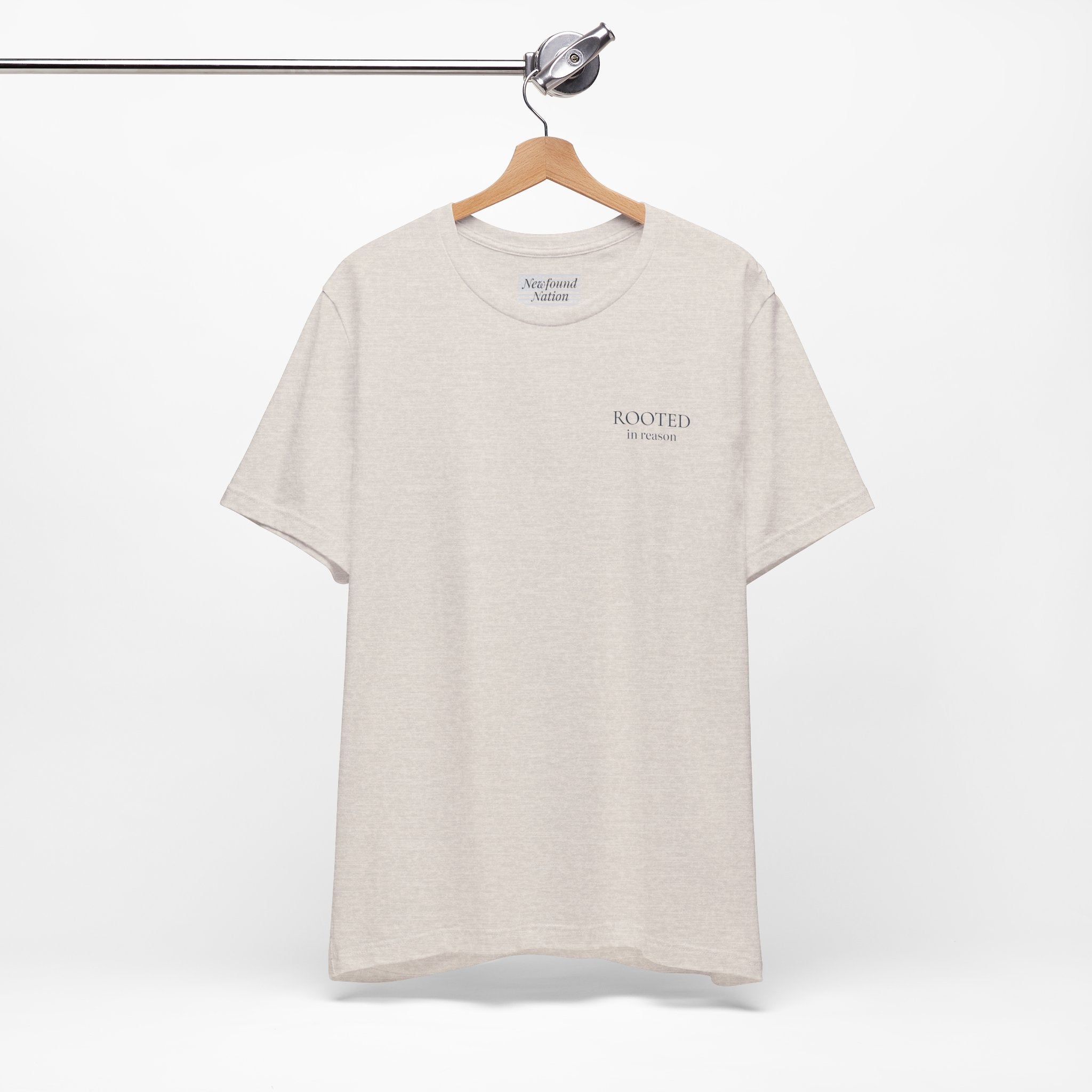 “Rooted in Reason — Subtle Left-Chest Tee (Unisex)”