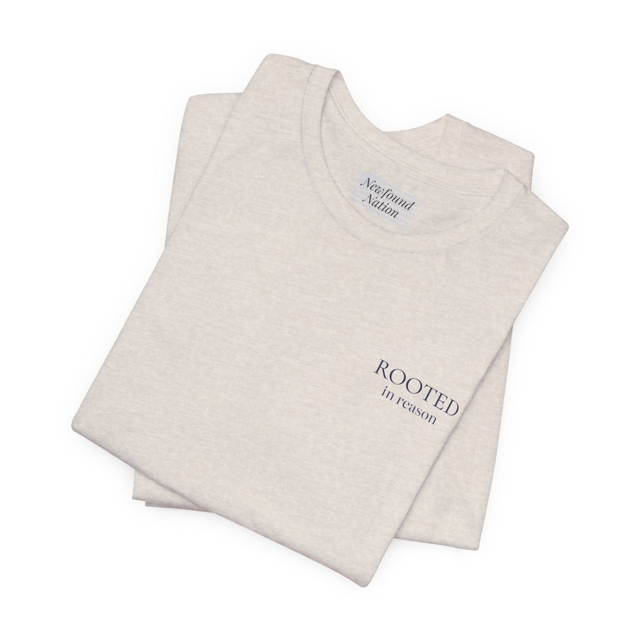“Rooted in Reason — Subtle Left-Chest Tee (Unisex)”