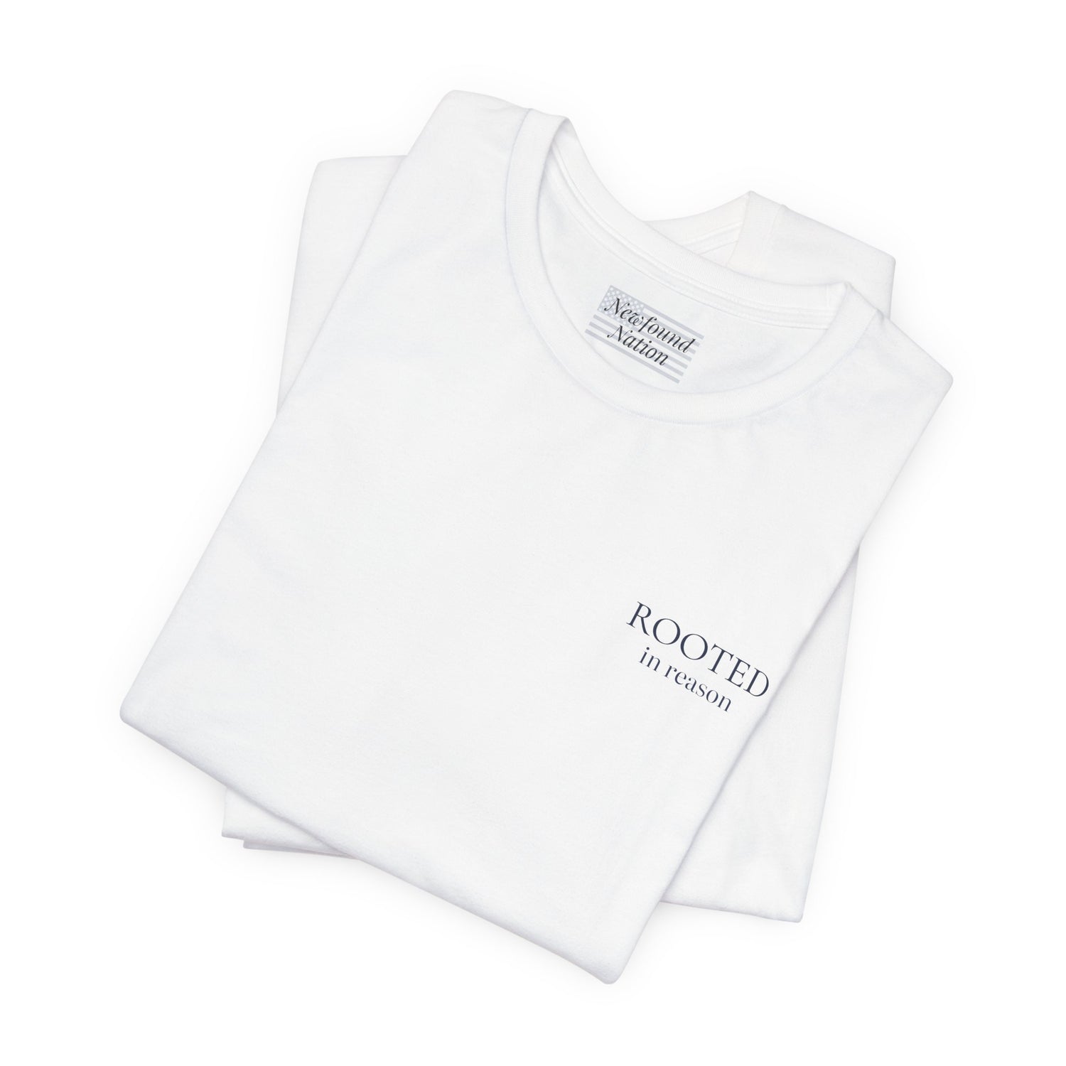 “Rooted in Reason — Subtle Left-Chest Tee (Unisex)”