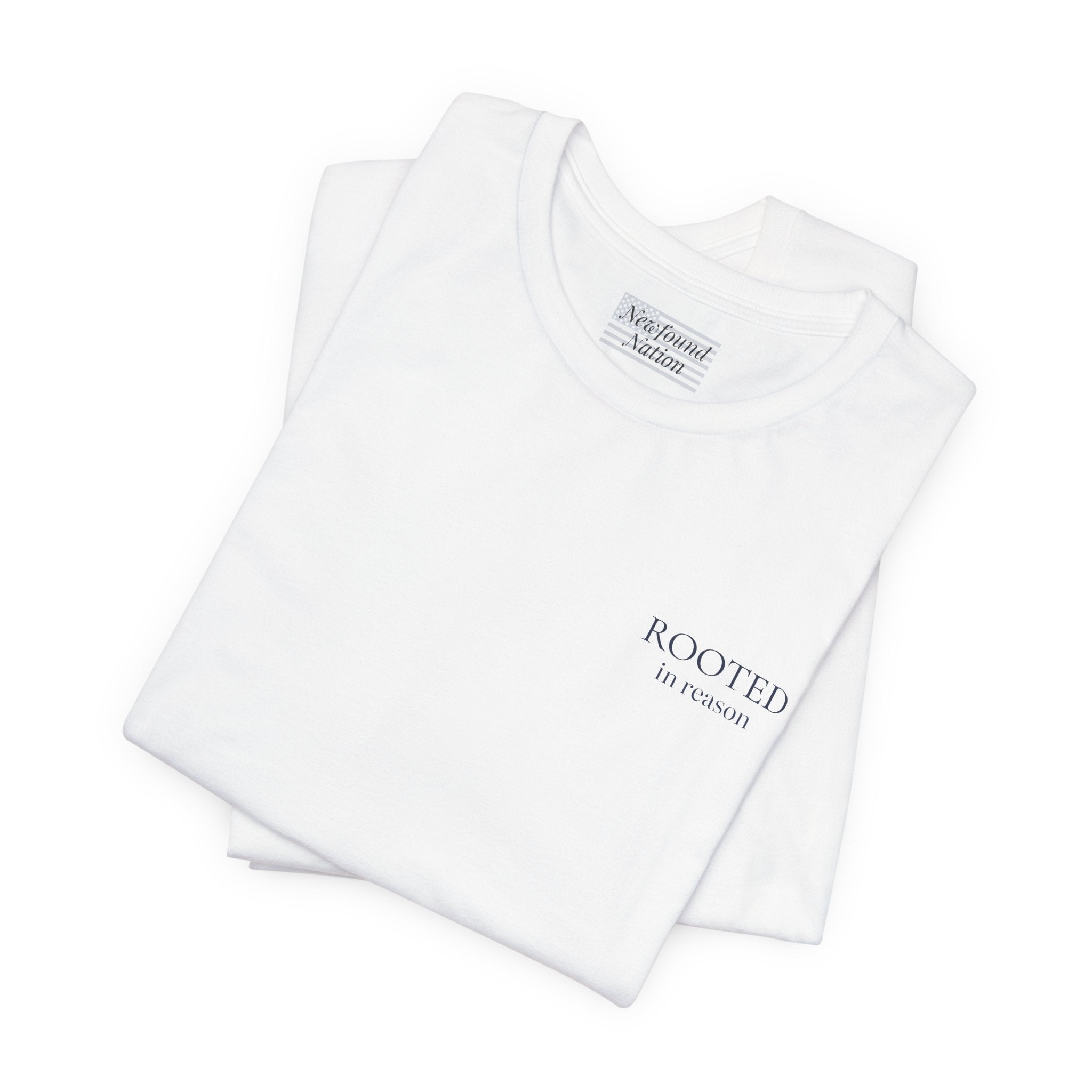 “Rooted in Reason — Subtle Left-Chest Tee (Unisex)”
