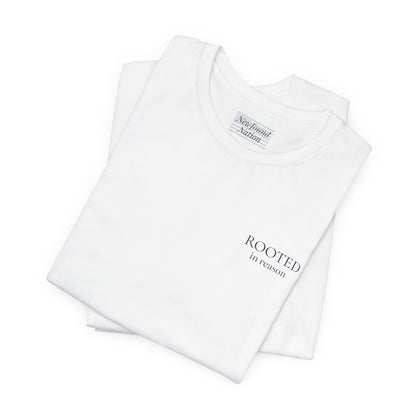 “Rooted in Reason — Subtle Left-Chest Tee (Unisex)”