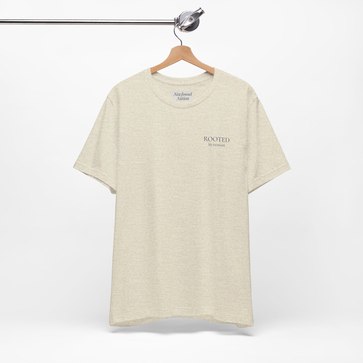 “Rooted in Reason — Subtle Left-Chest Tee (Unisex)”