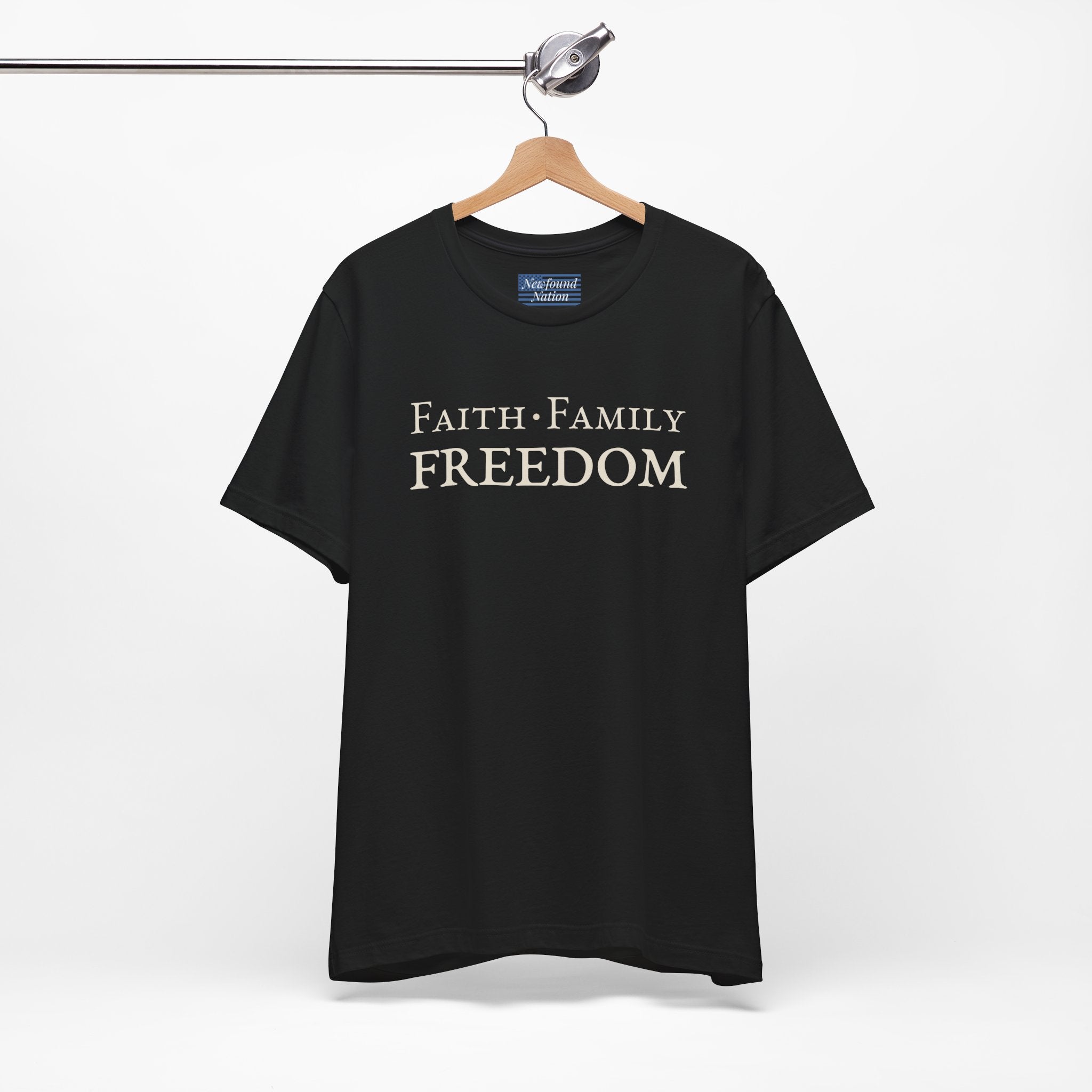 Faith. Family. Freedom. — Bold Stacked Tee (Unisex)