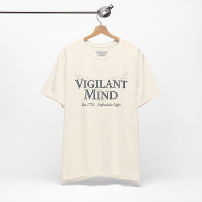 Vigilant Mind Tee – Defending the Light of Freedom