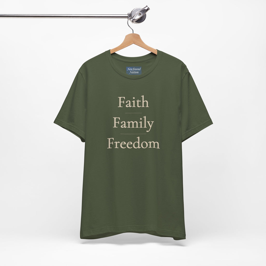 Faith. Family. Freedom. — Premium Minimalist Tee (Unisex)