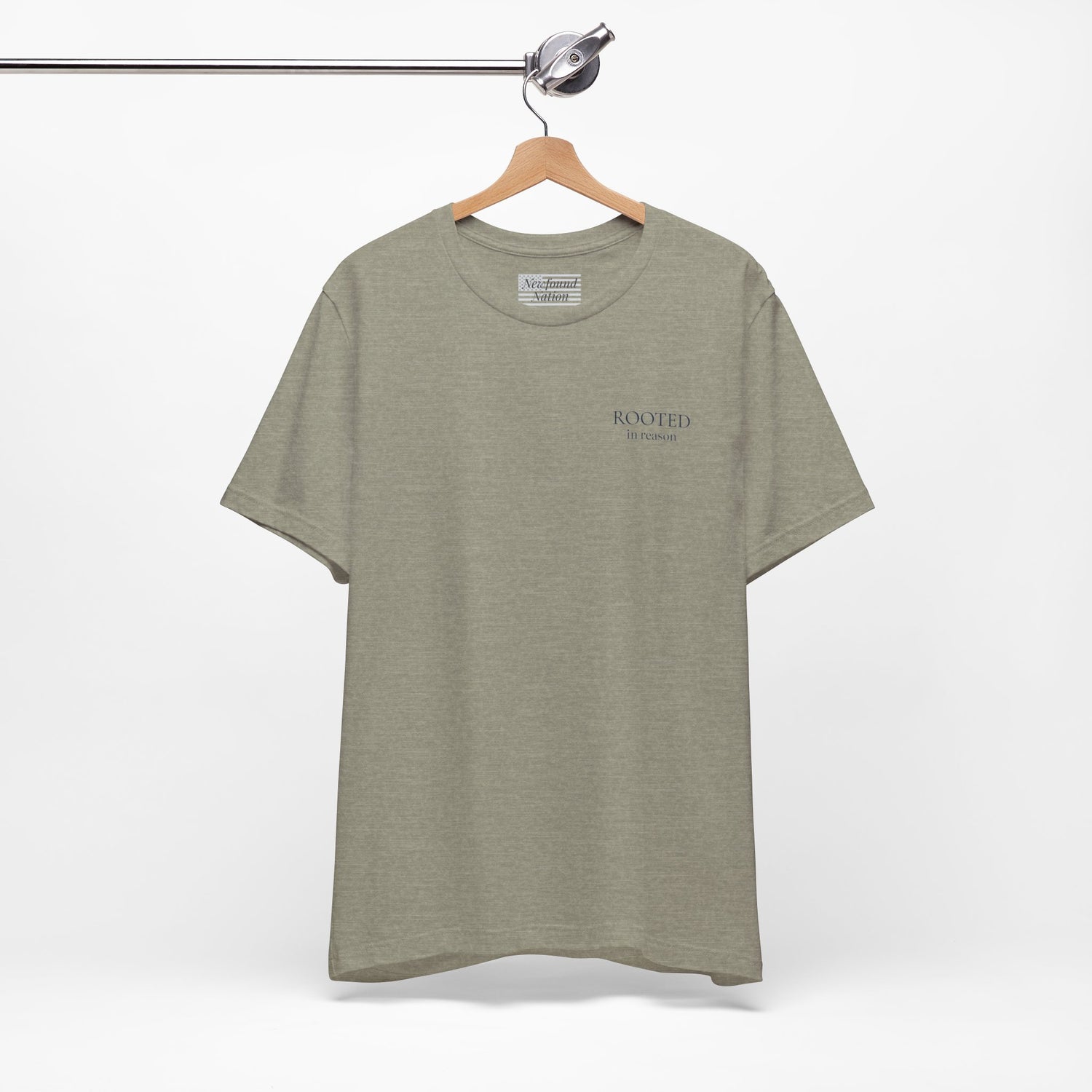 “Rooted in Reason — Subtle Left-Chest Tee (Unisex)”