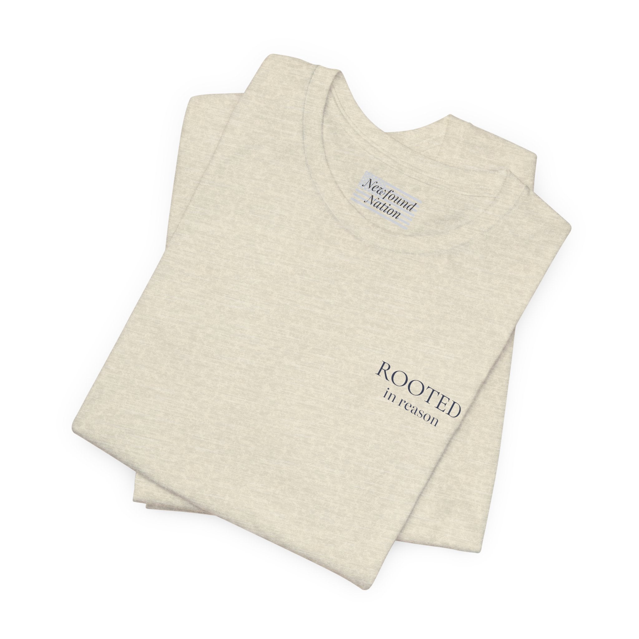“Rooted in Reason — Subtle Left-Chest Tee (Unisex)”