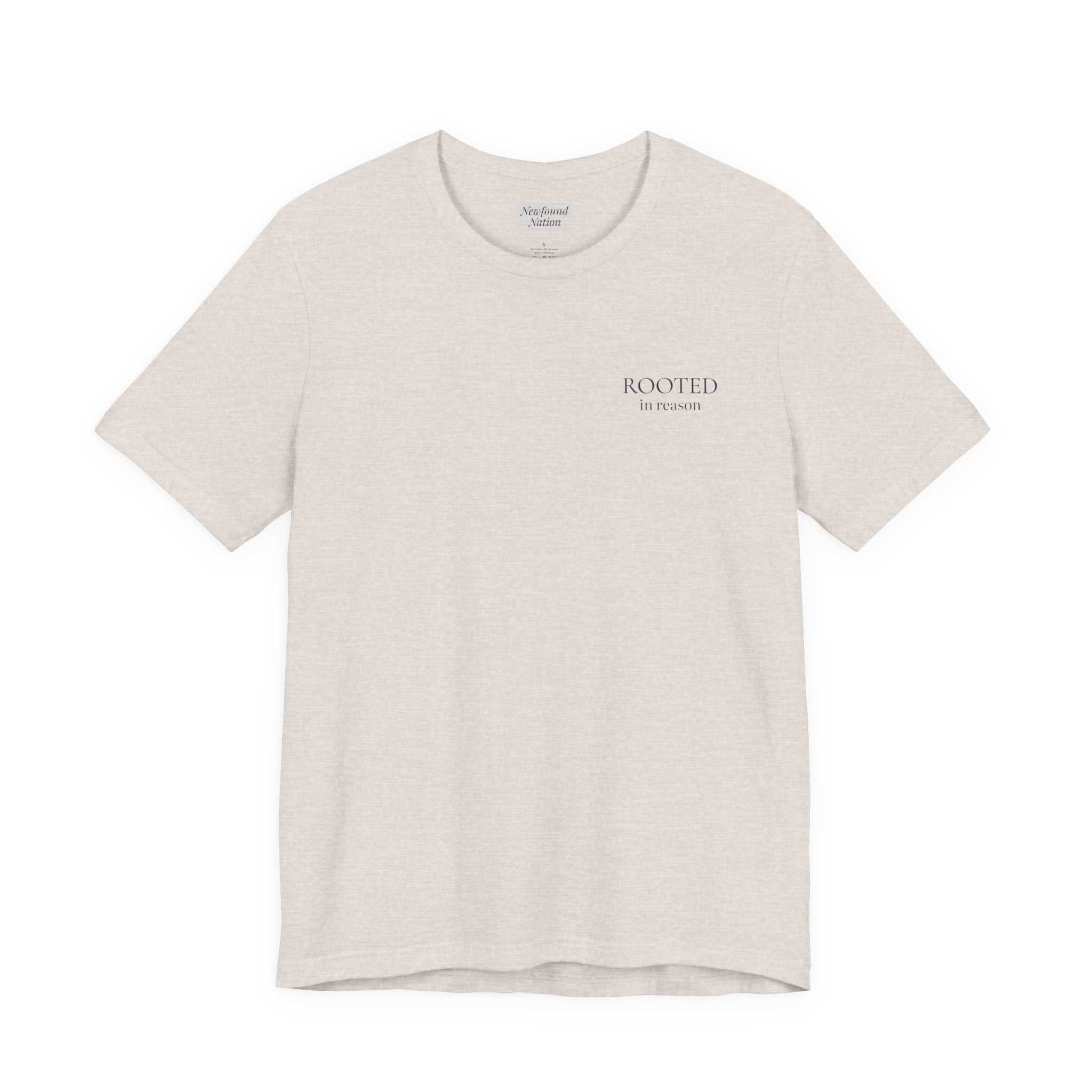 “Rooted in Reason — Subtle Left-Chest Tee (Unisex)”