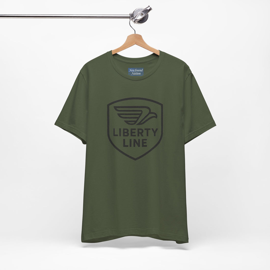 Liberty Line Emblem – Modern Patriotic Crest Tee