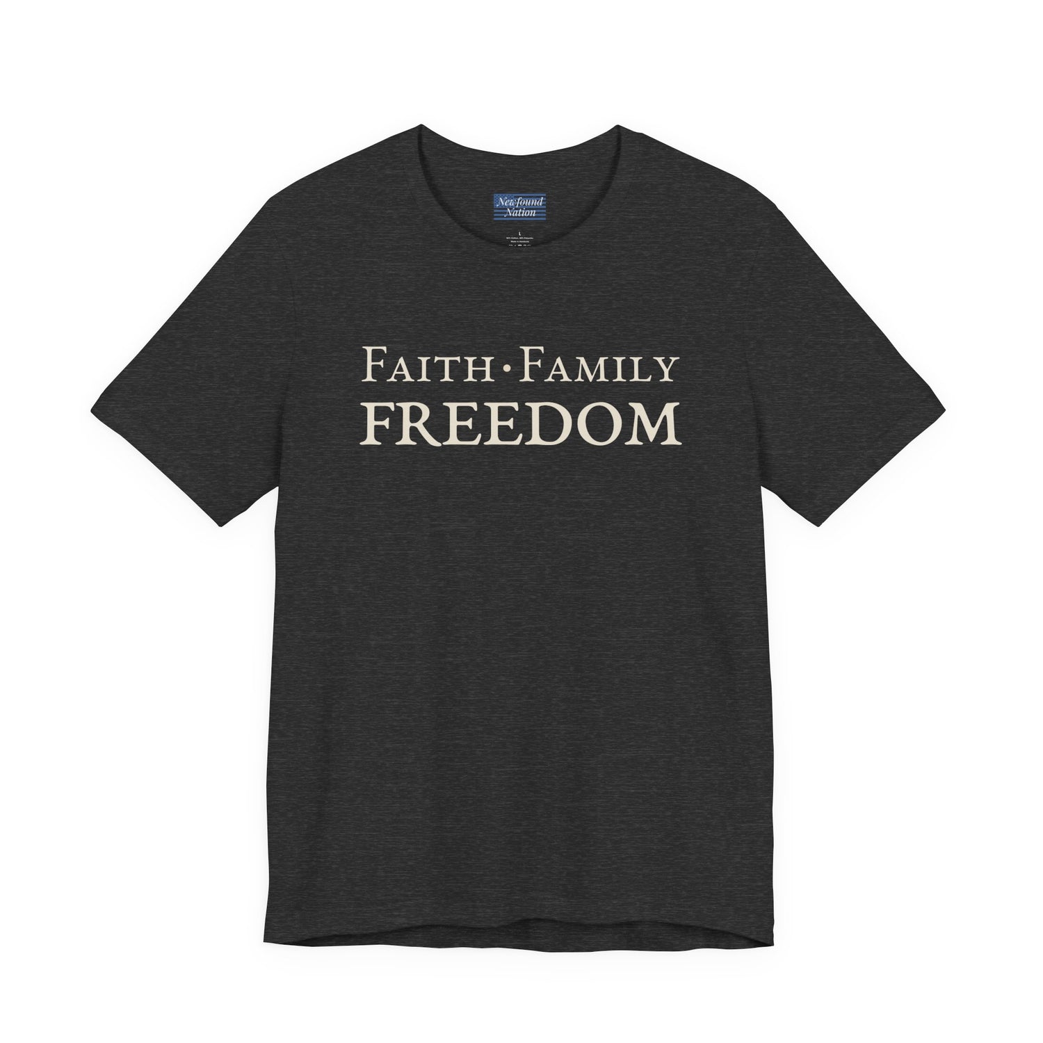Faith. Family. Freedom. — Bold Stacked Tee (Unisex)