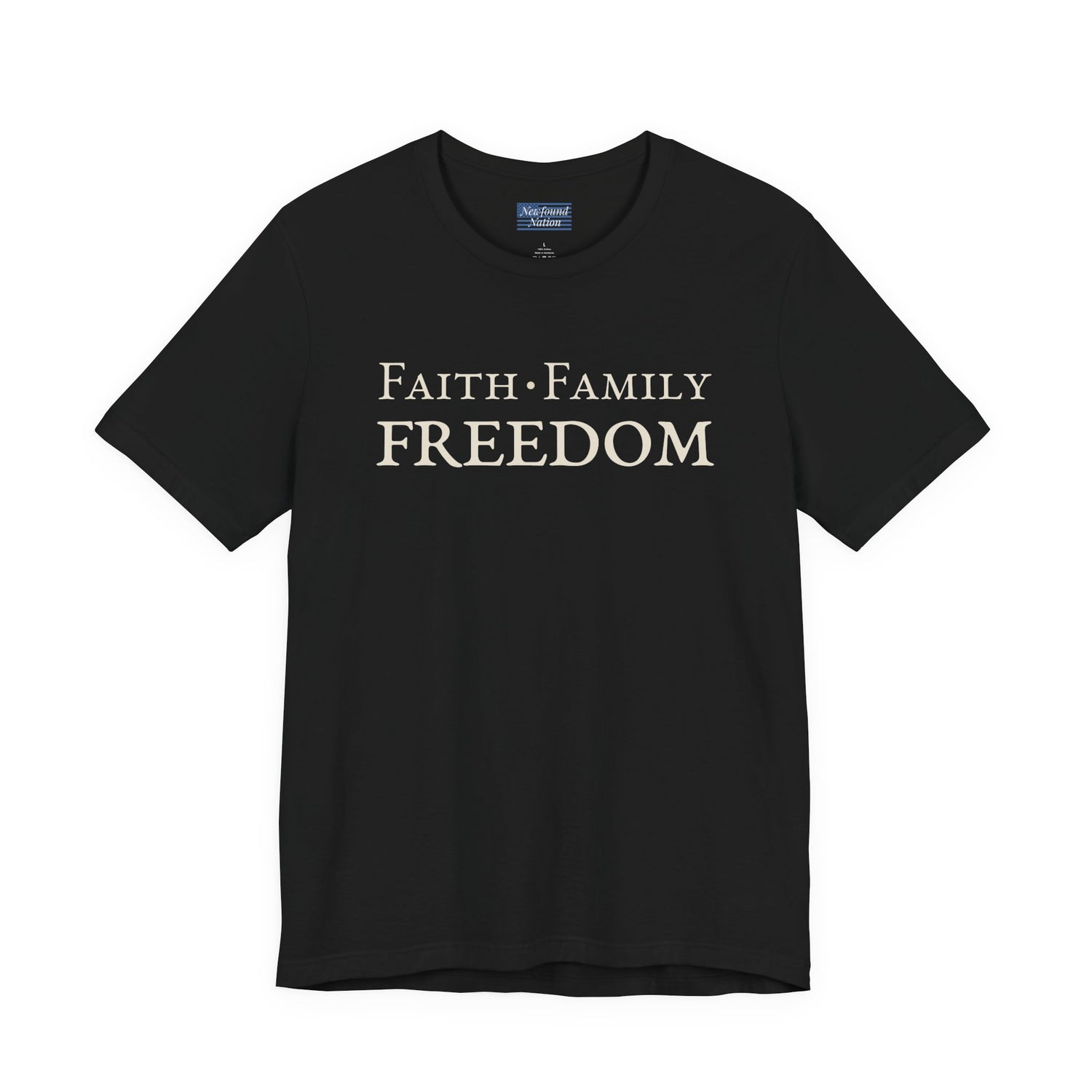 Faith. Family. Freedom. — Bold Stacked Tee (Unisex)