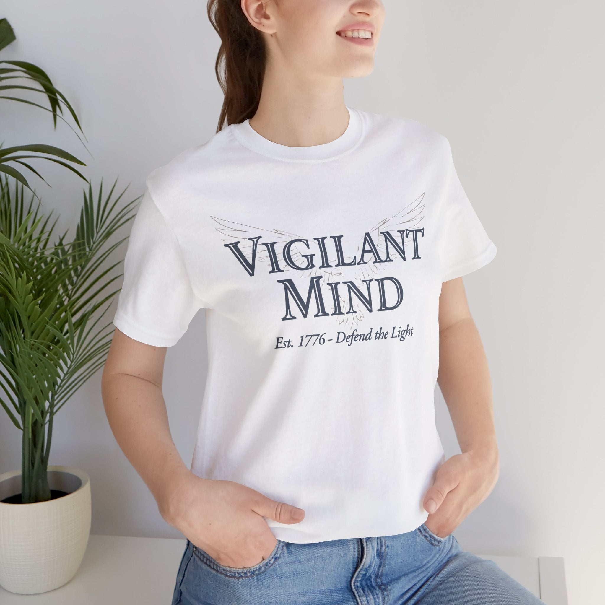 Vigilant Mind Tee – Defending the Light of Freedom