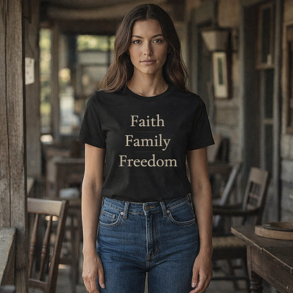 Faith. Family. Freedom. — Premium Minimalist Tee (Unisex)