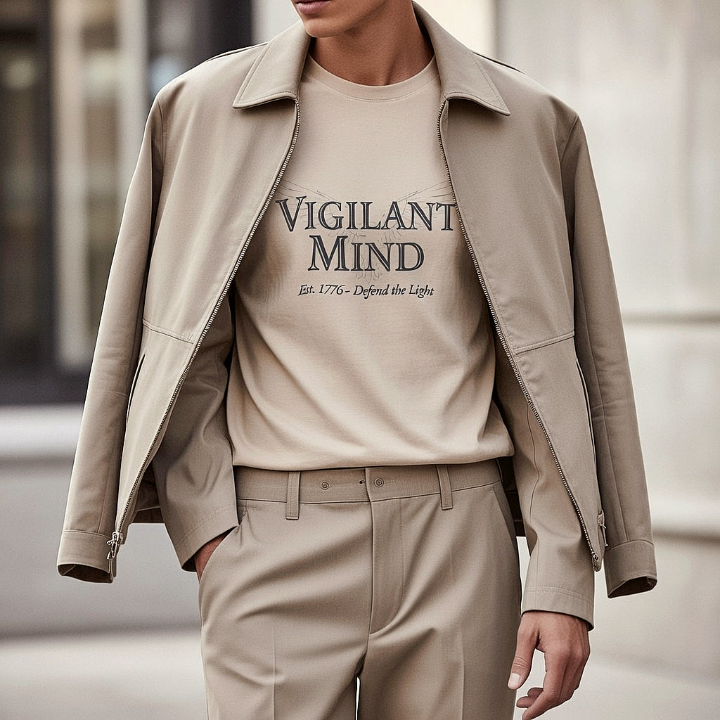 Vigilant Mind Tee – Defending the Light of Freedom
